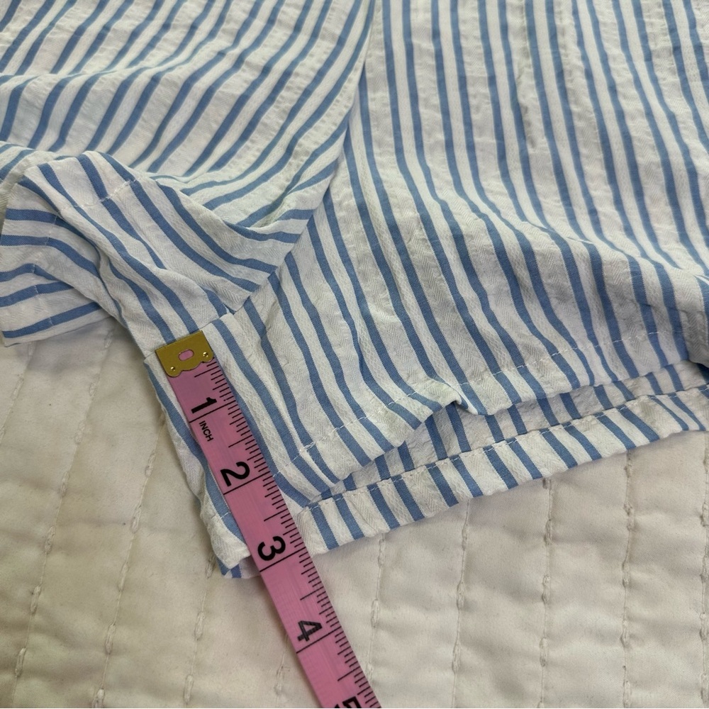 NWT Cupshe Removable Straps Marigold Blosson Blue and White Striped Romper - Picture 8 of 15